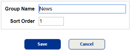 Group Name and Sort Order fields.